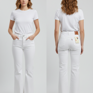 Jeans Flare Blanco