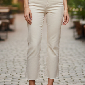 Pantalón Beige Recto Mujer