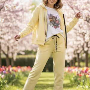 Conjunto deportivo mujer amarillo paste