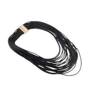Collar Multihilo Negro Estilo Gargantilla Vanguardista