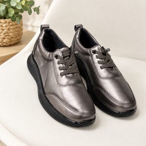Zapatillas Casual de Mujer Color Bronce Metalizado